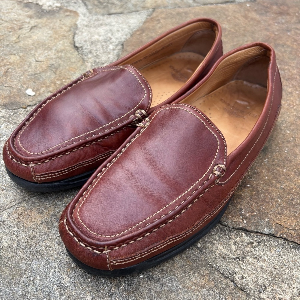 Dockers Men's Brown Leather Slip-On Loafers Size 10.5
